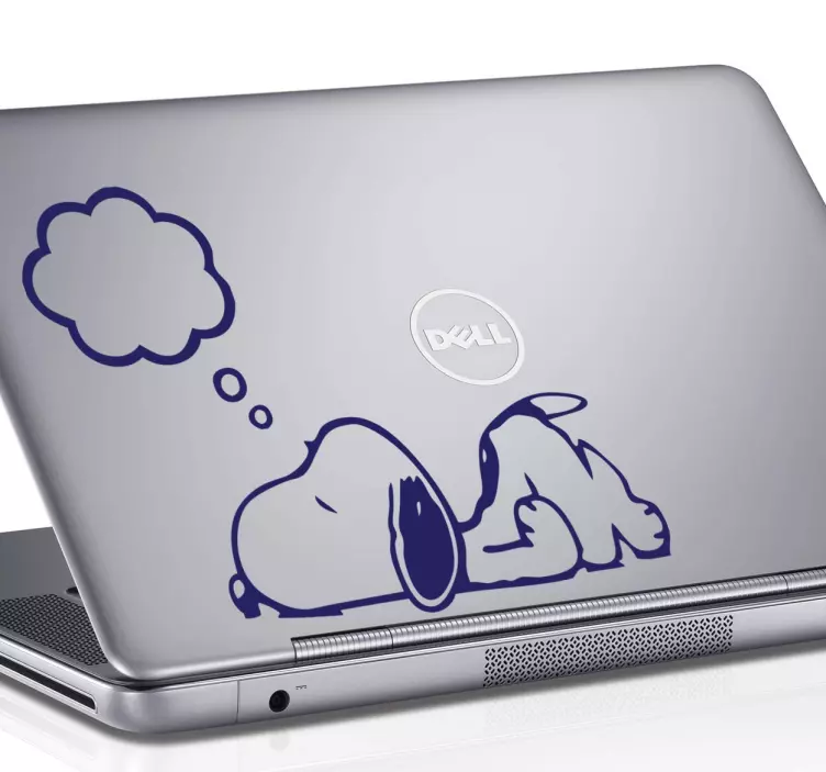 Sticker ordinateur portable Snoopy bulle - TenStickers