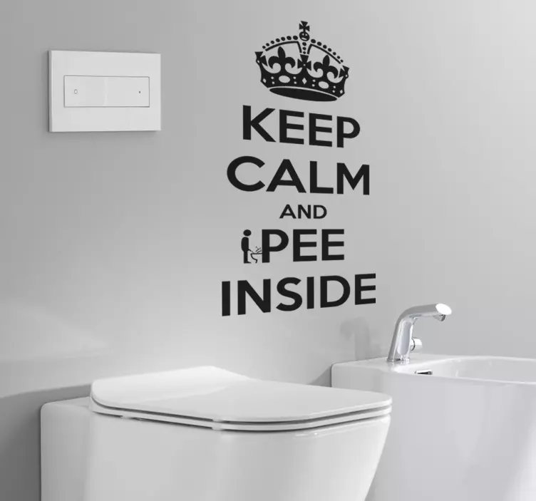 Sticker pee inside - TenStickers