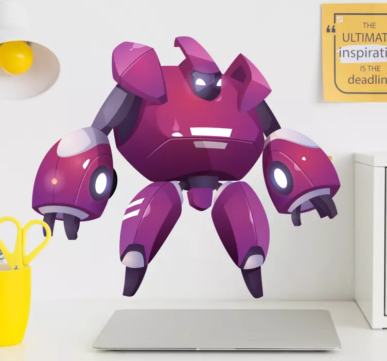 Sticker personnage conception de robot futuriste - TenStickers