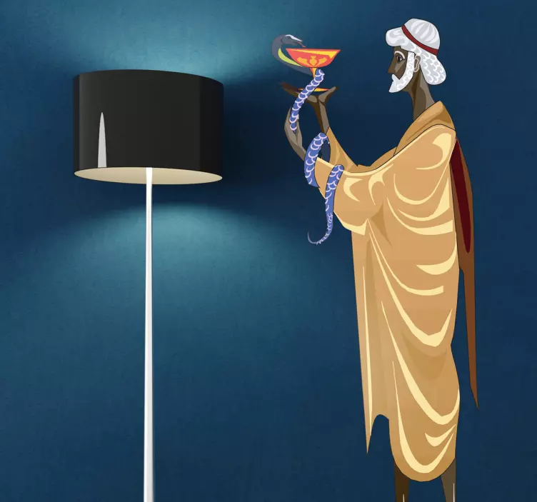 Sticker personnage mythologie Asclépios - TenStickers