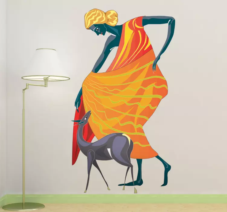 Sticker personnage mythologie Diane - TenStickers