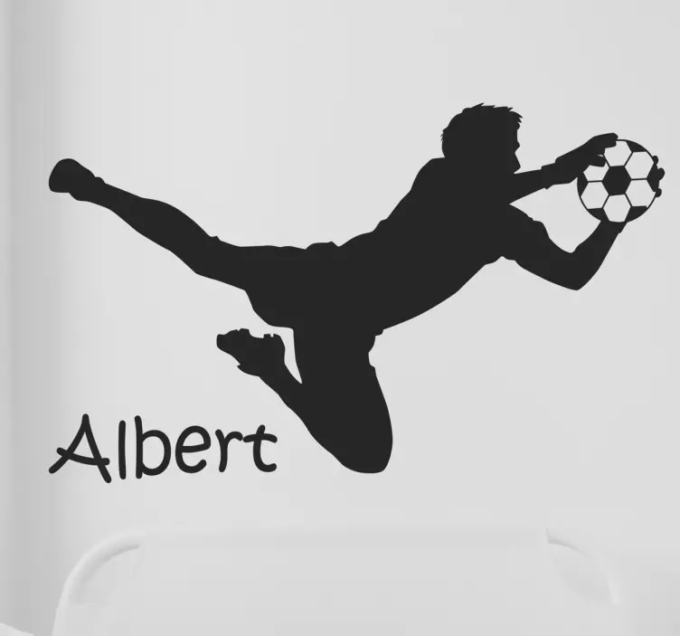 Sticker Mural personnalisable gardien de foot - TenStickers