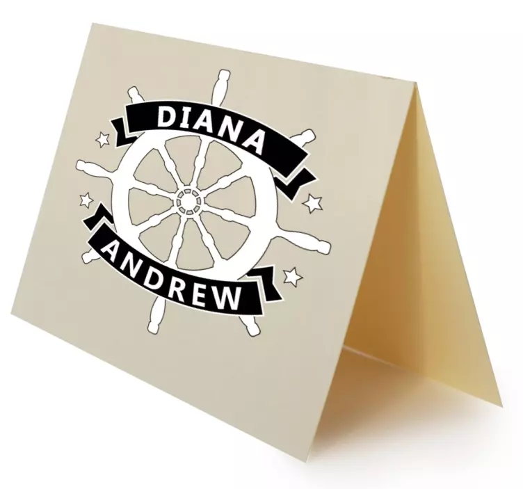 Sticker personnalisable gouvernail bateau - TenStickers