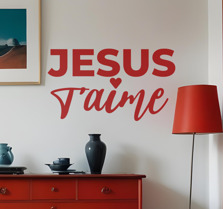 Sticker politique et religion jesus t'aime - TenStickers
