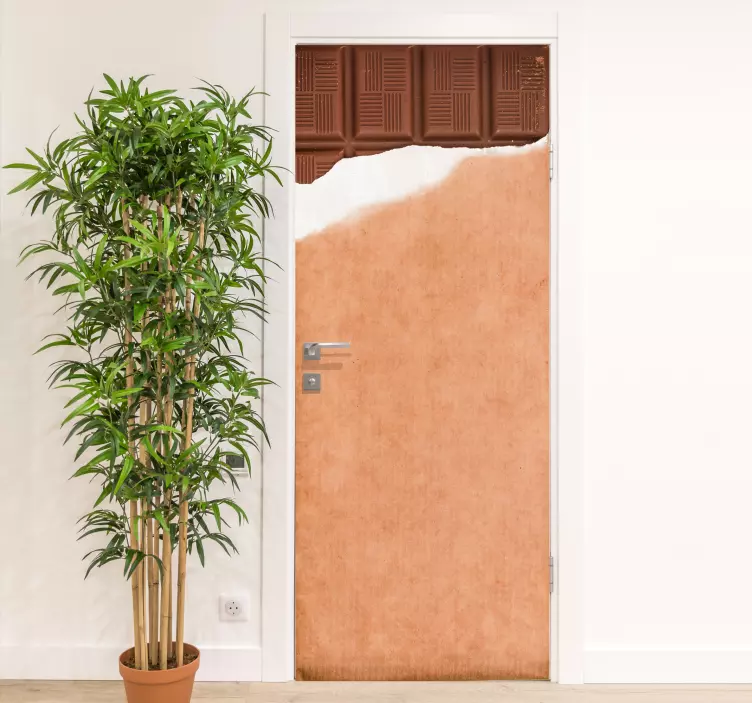 Sticker porte entrée chocolatée - TenStickers