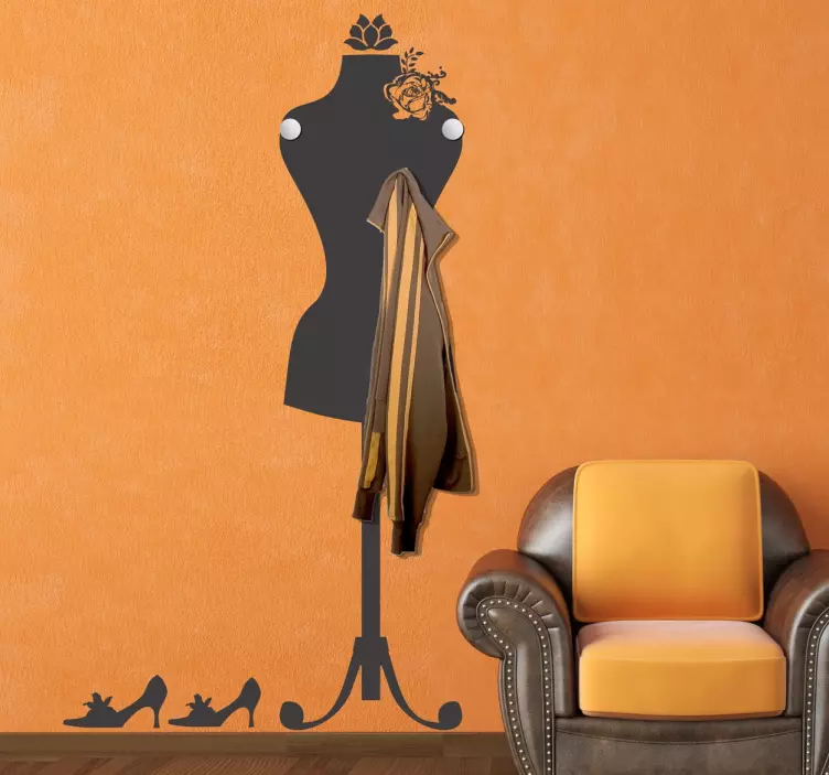 Sticker porte-manteau mannequin - TenStickers