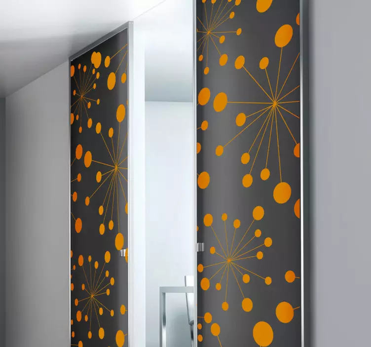 Sticker porte motif floral - TenStickers