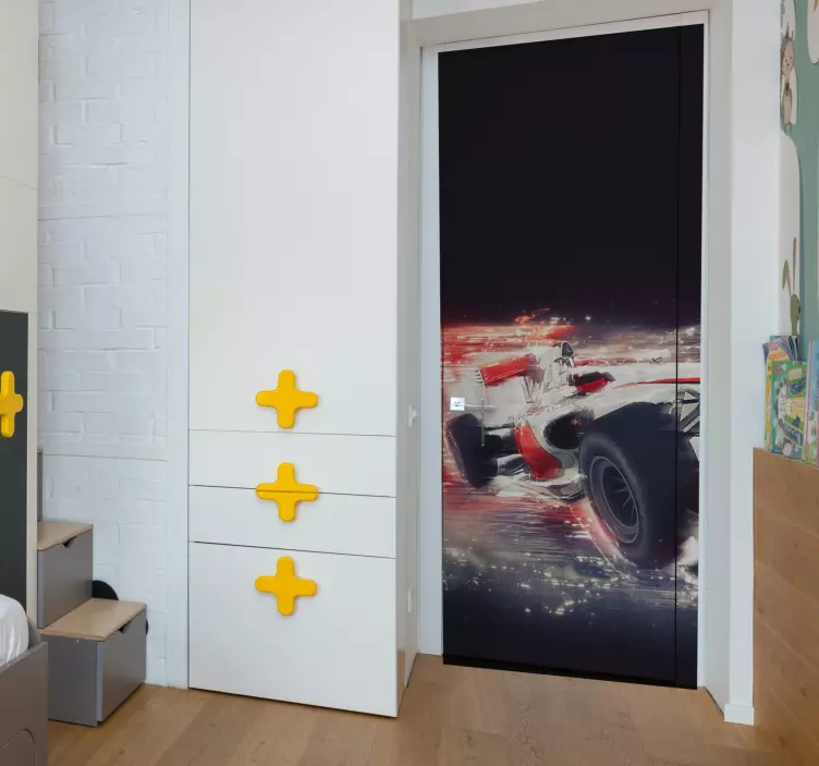 Autocollant porte style voiture de course - TenStickers