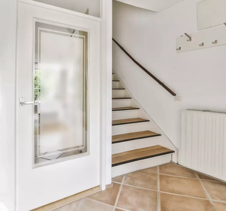 Sticker porte translucide en forme de cadre - TenStickers