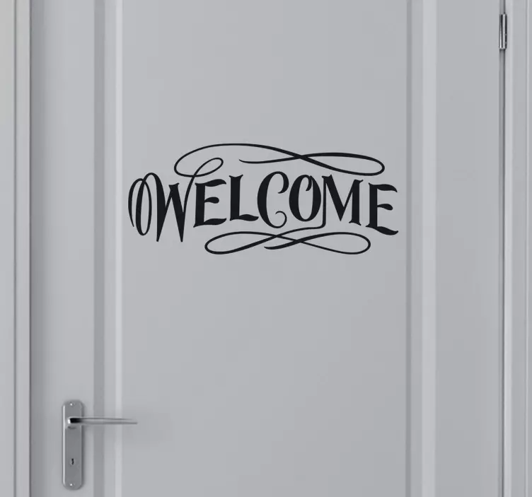Sticker porte texte "Welcome" - TenStickers