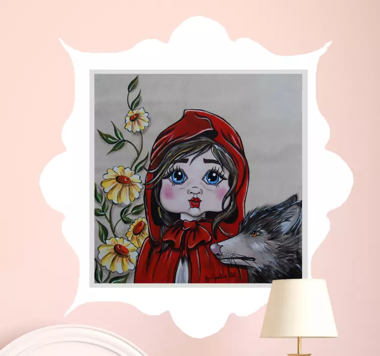 Sticker portrait chaperon rouge - TenStickers