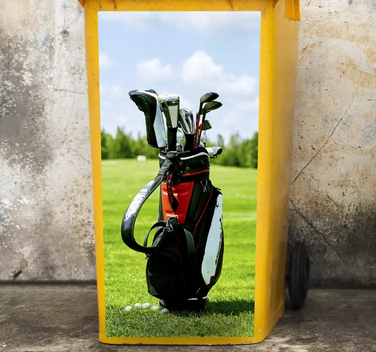Sticker poubelle essentiels du sac de golf - TenStickers