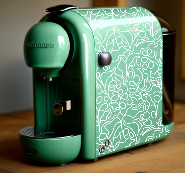 Sticker électroménager machine à café motif abstrait - TenStickers
