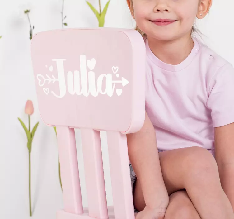 Sticker meuble pour enfant avec prénom personnalisable - TenStickers