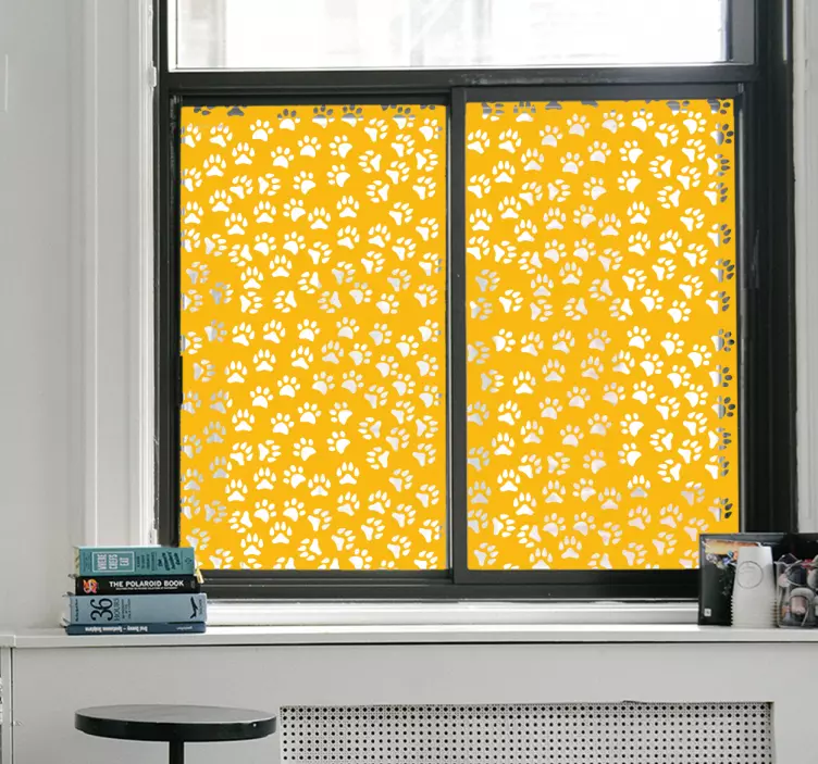 Sticker fenêtre empreintes d'animaux - TenStickers