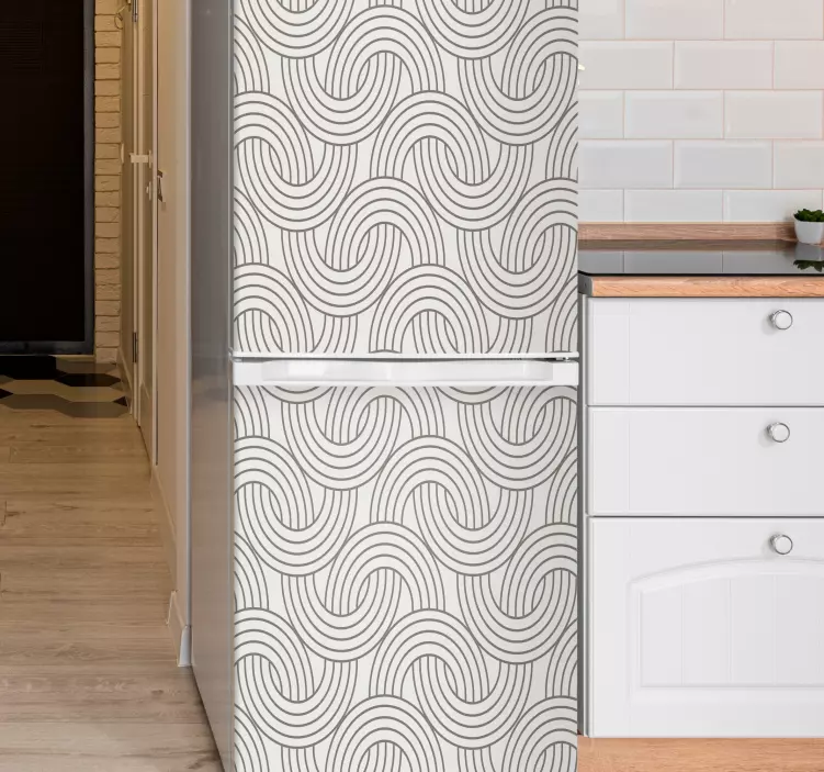 Sticker Frigo Modèle d'illusion art déco - TenStickers