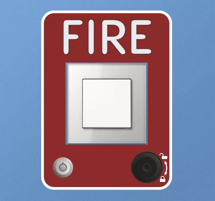 Sticker Interrupteur Interrupteur d'alarme incendie - TenStickers