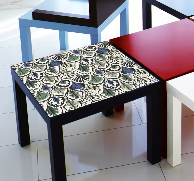 Sticker meuble Ikea motif de plumes - TenStickers