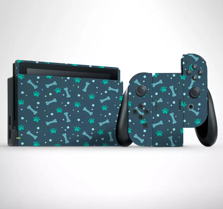 Sticker nintendo Switch Os et pattes de chien - TenStickers