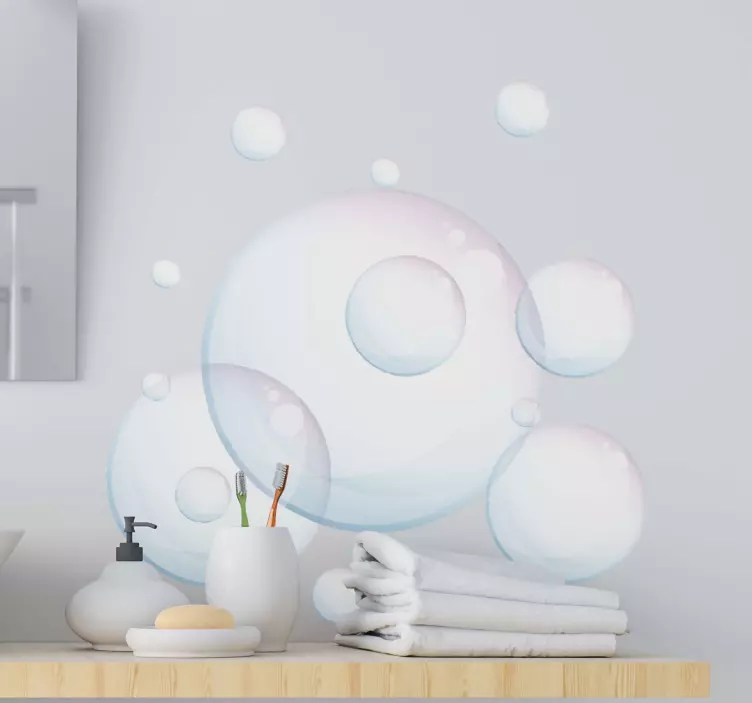 Sticker Salle de Bain Bulles - TenStickers