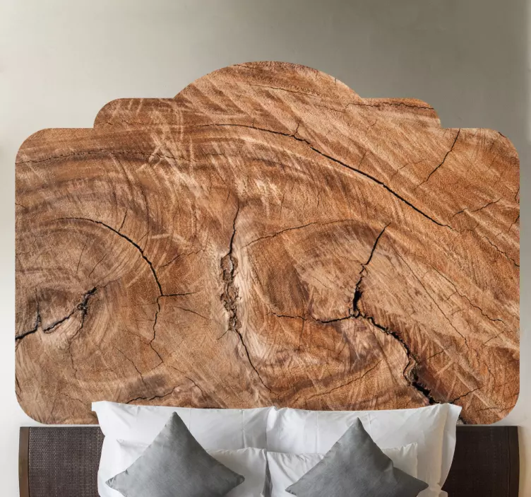 Sticker Tête de Lit Texture en bois marron réaliste - TenStickers