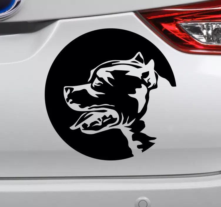 Sticker pour voiture american staff terrier - TenStickers