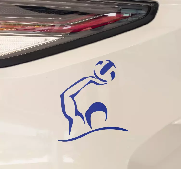 Autocollant Voiture Dessin water-polo - TenStickers