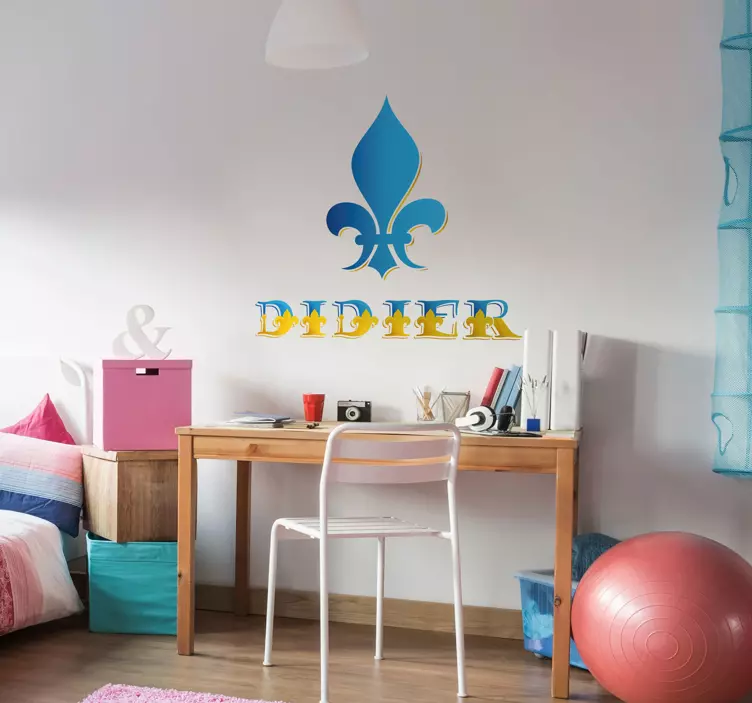 Sticker prénom de chevalier avec un symbole - TenStickers