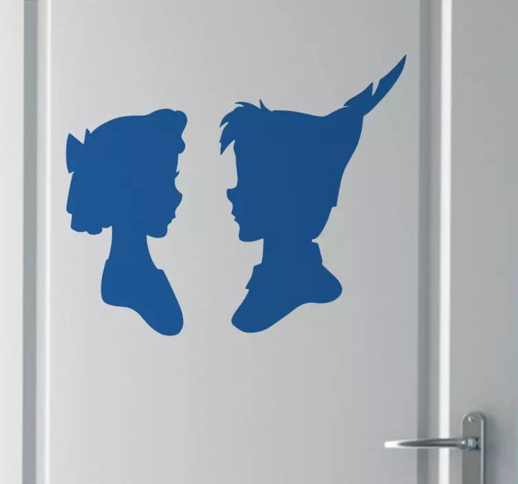 Sticker porte profil Peter Pan et Wendy - TenStickers