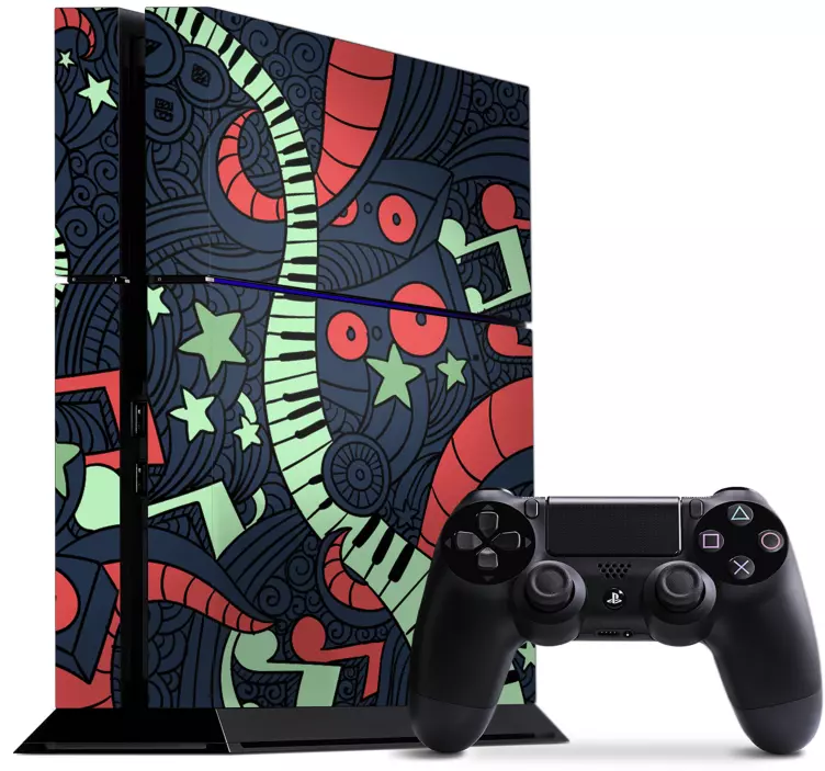 Sticker ps4 art inspiré par la musique - TenStickers