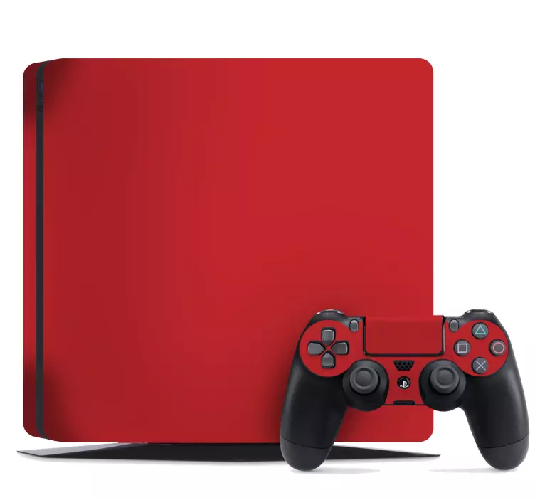 Sticker ps4 console rouge vibrante - TenStickers