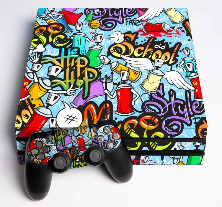 Sticker ps4 style de rue vibrant - TenStickers