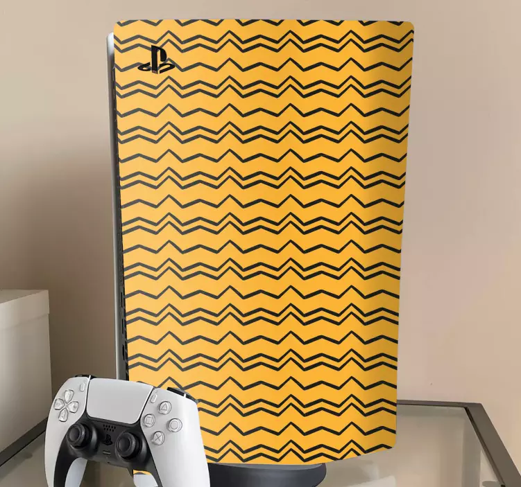 Sticker PS5 couverture à motif ondulé - TenStickers
