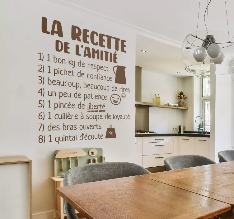 Sticker recette de l'amitié - TenStickers