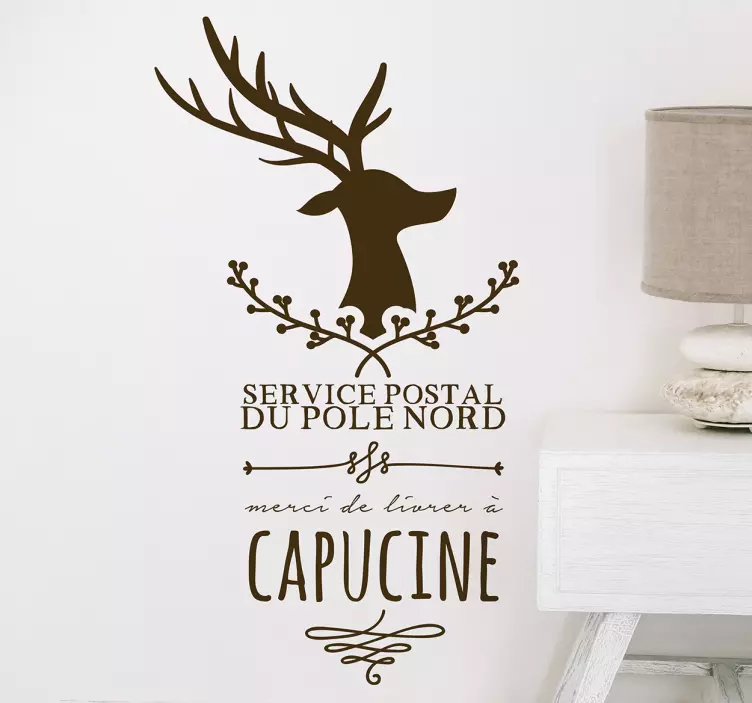 Sticker renne lettre - TenStickers