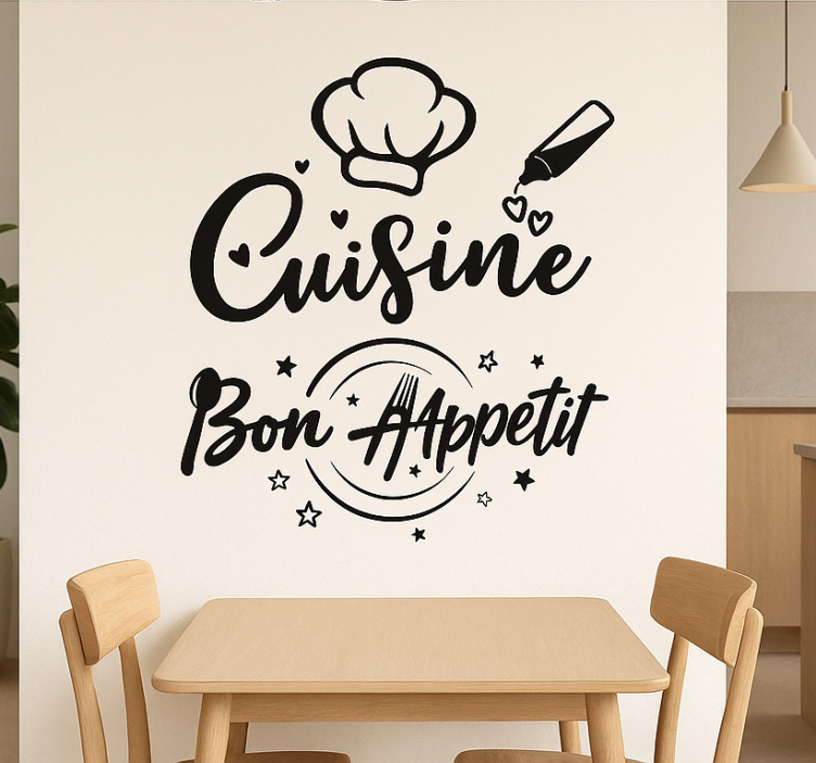 Sticker restaurant cuisine bon appétit - TenStickers