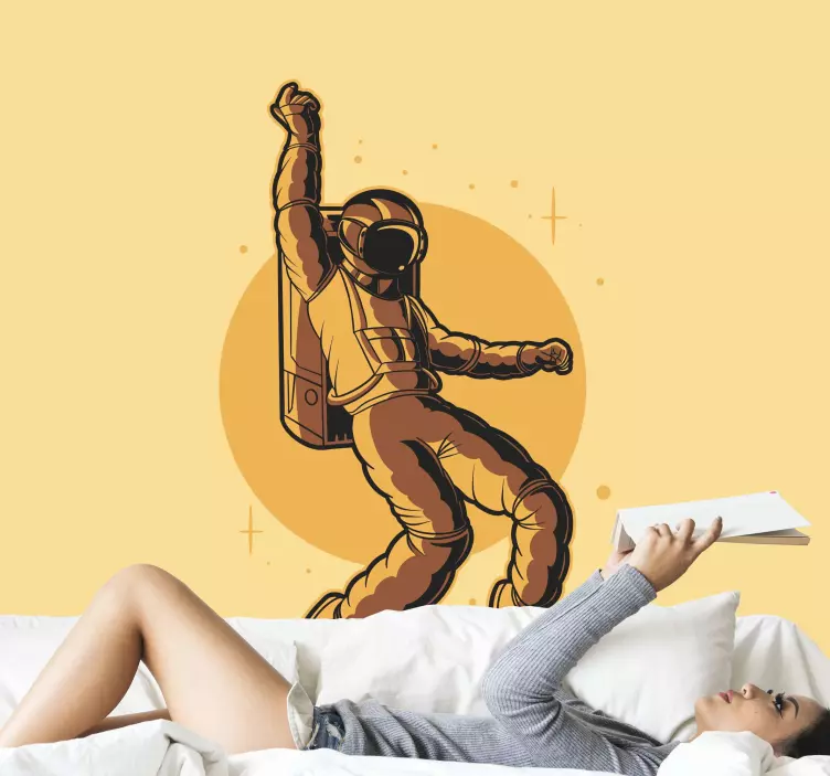 Sticker Vintage Danse de la lune - TenStickers