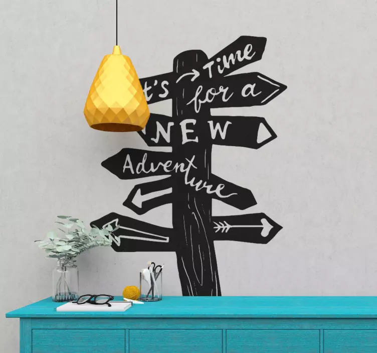 Sticker Vintage Signe de voyage - TenStickers