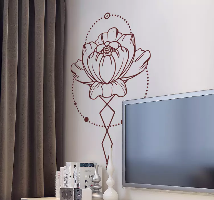 Sticker rose moderne - TenStickers