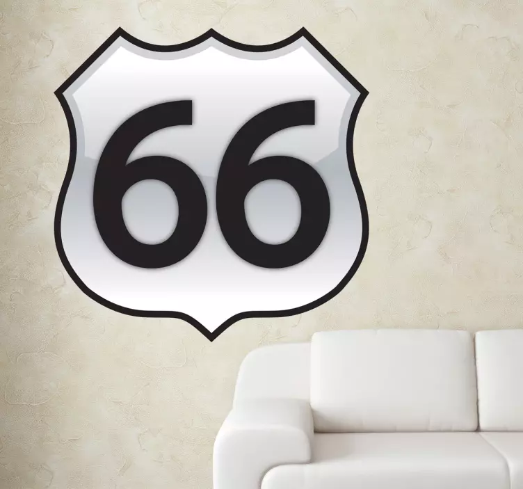 Sticker mural de la Route 66 - TenStickers