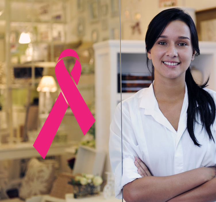 Sticker ruban solidarité - TenStickers