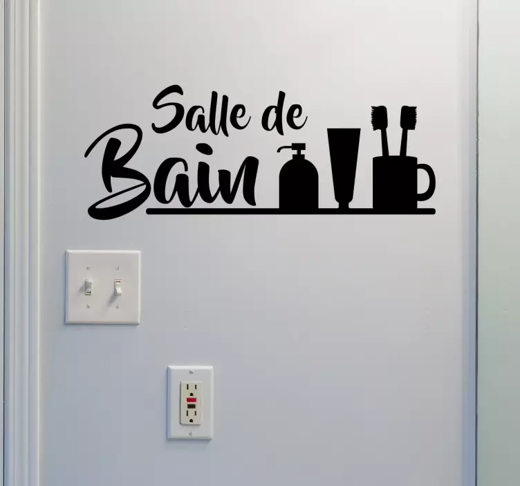 Sticker salle de bain texte - TenStickers