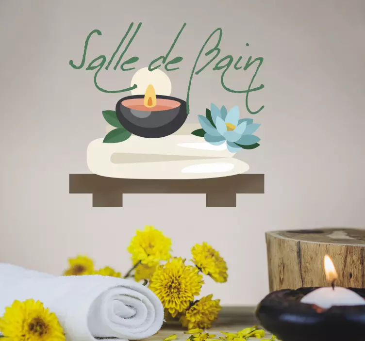 Sticker salle de bain zen - TenStickers