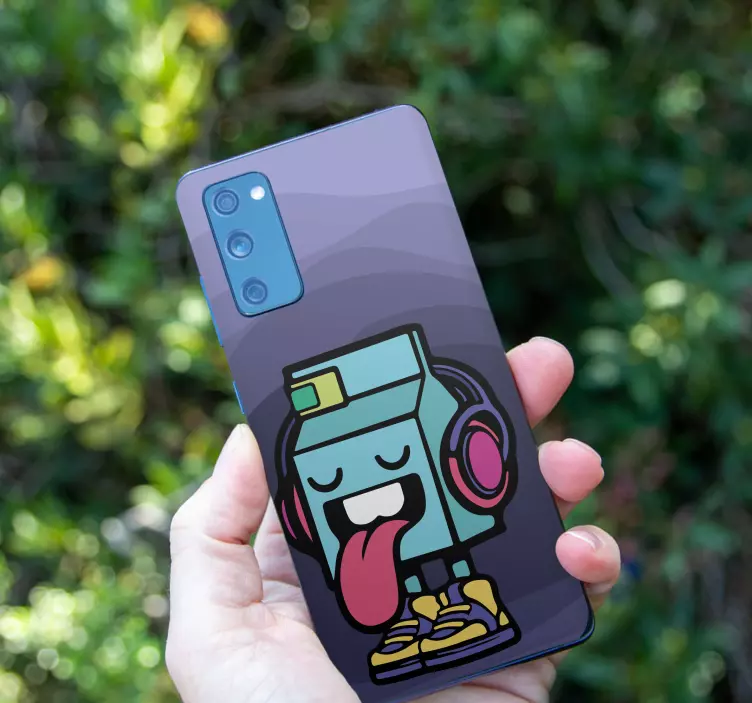 Sticker samsung machine qui tire la langue - TenStickers