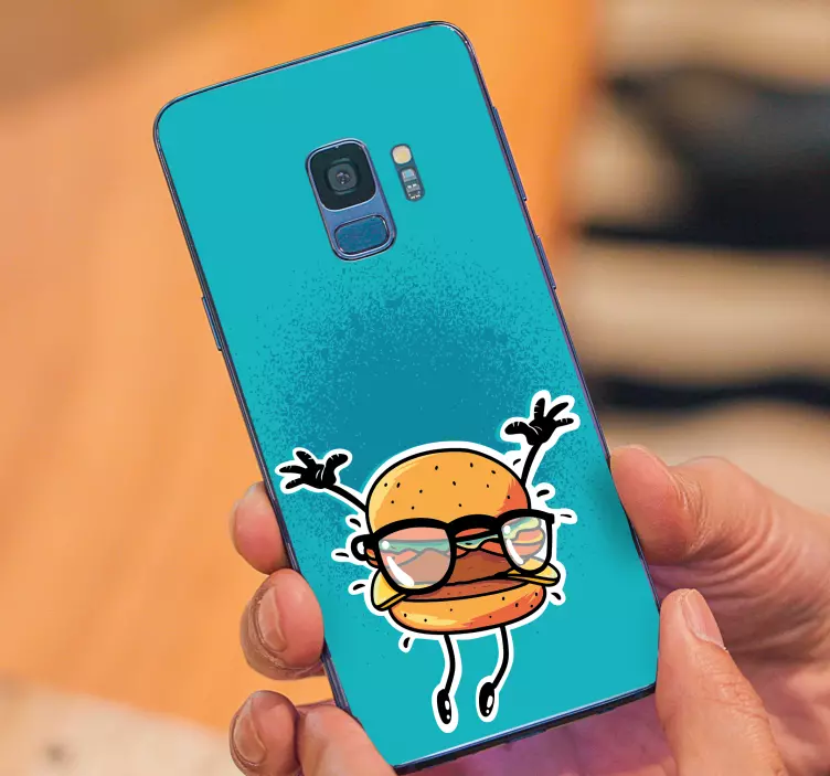 Sticker samsung burger joyeux - TenStickers