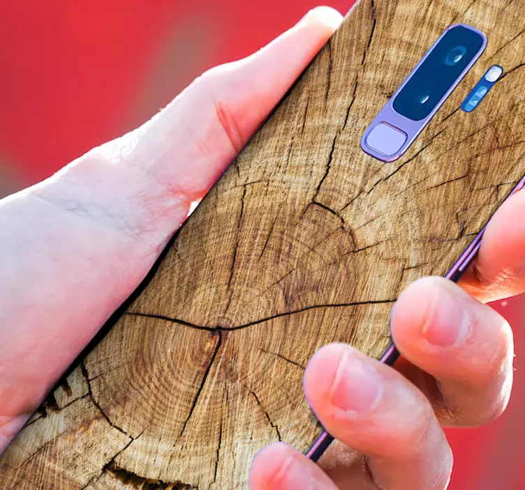 Autocollant samsung texture bois - TenStickers