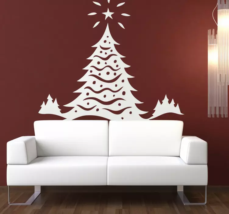 Sticker sapin de Noël silhouette - TenStickers