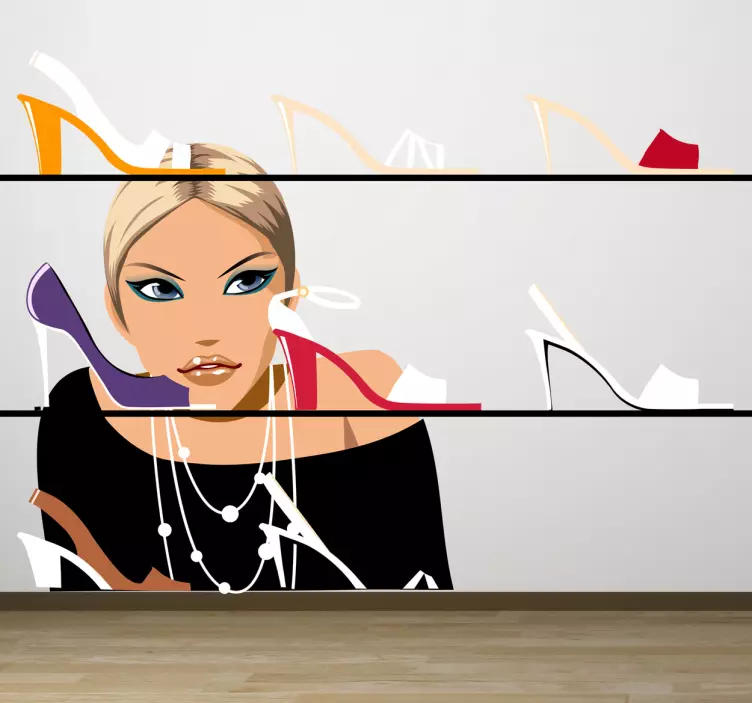 Sticker shopping chaussures - TenStickers