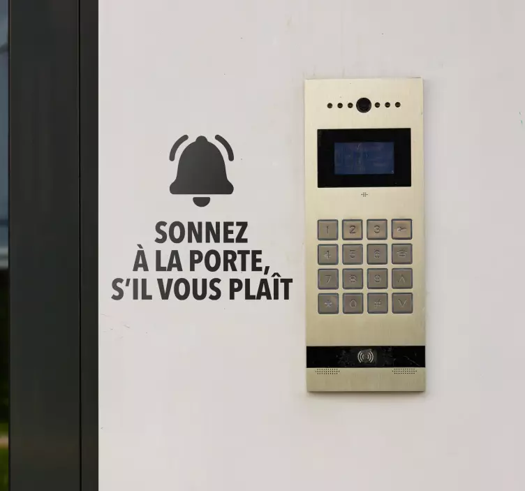 Autocollant signalétique pour sonner à la porte - TenStickers
