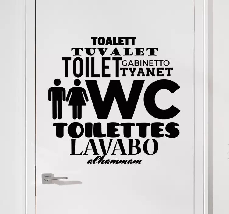 Sticker WC porte langues - TenStickers